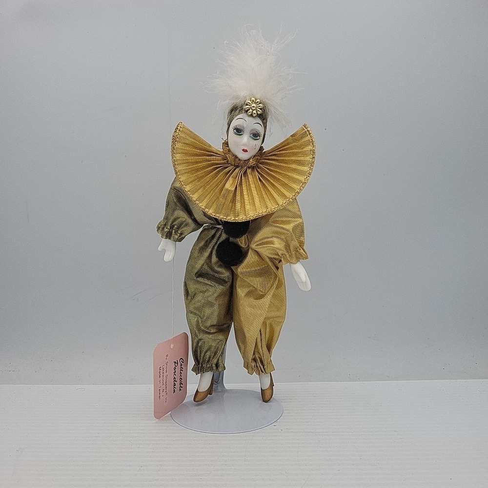 VTG Bisque Porcelain Collectible‎ Harlequin Clown-Show Stoppers